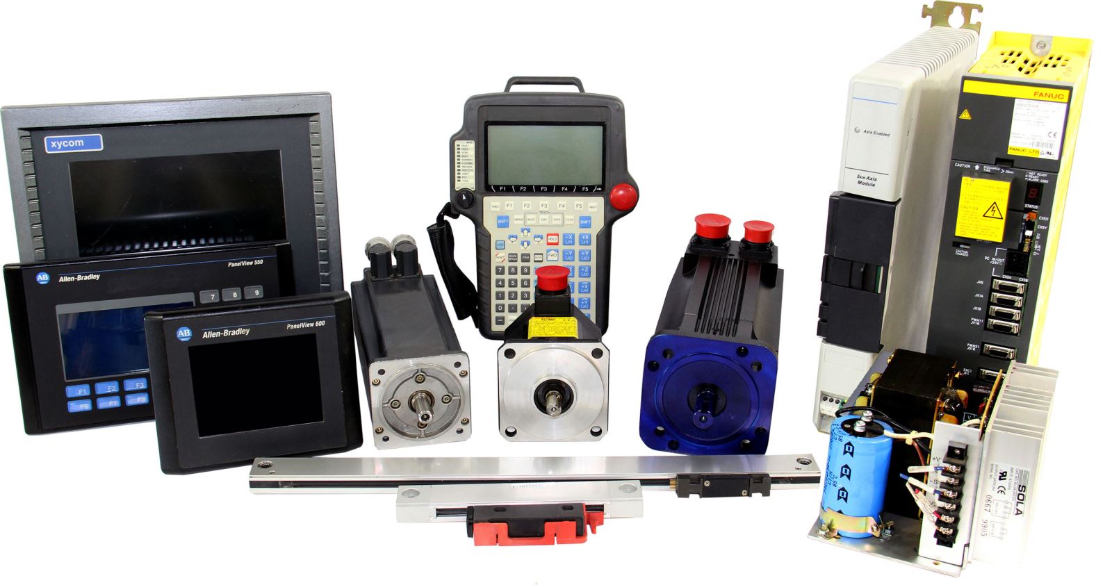 Servo motors, amplifiers, HMI amplifiers from Allen Bradley, Fanuc, Indramat and more