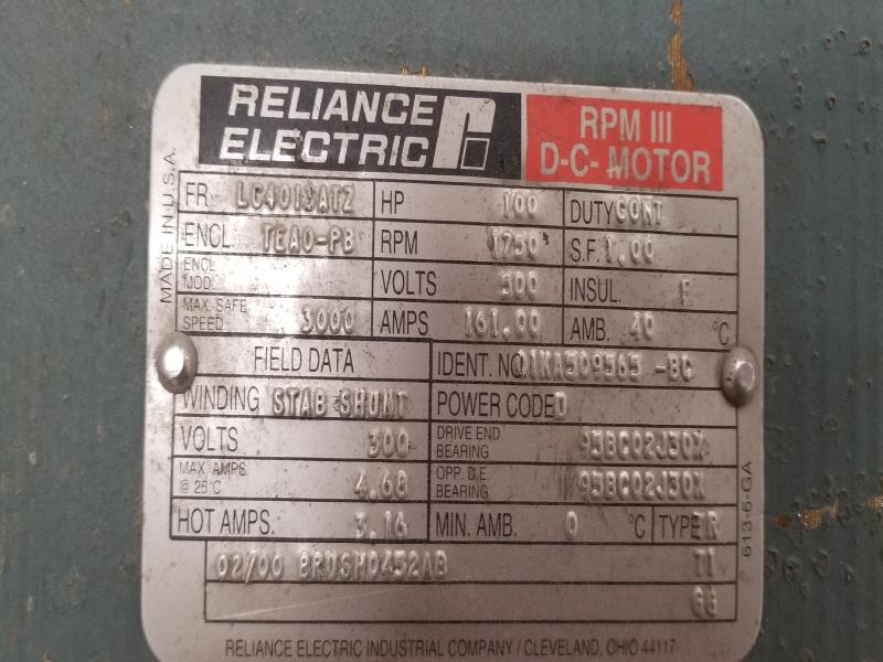 Reliance 100 HP 1800 RPM LC4013ATZ