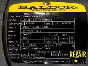Baldor 1.1 KW 3600 RPM 80D FR