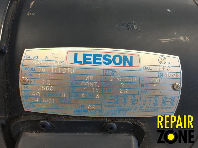 Leeson 1/2 HP 1800 RPM 56C FR-C