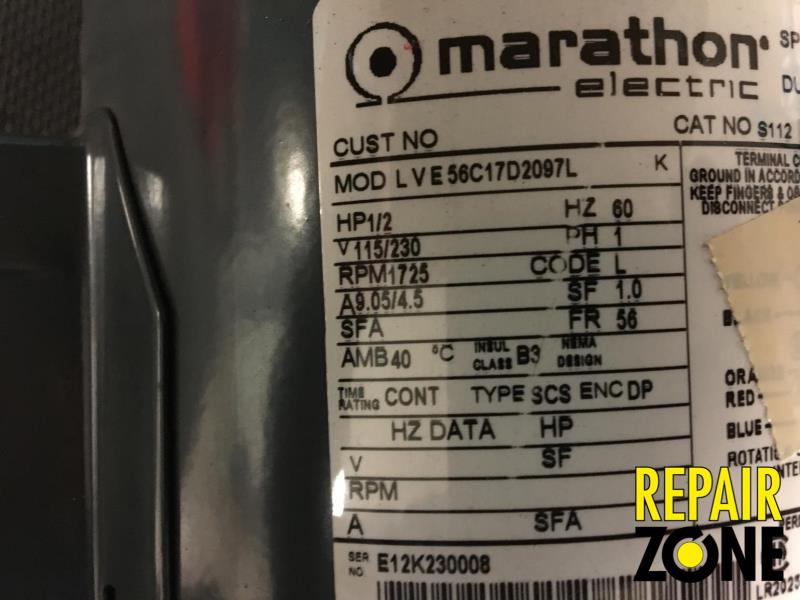 Marathon 1/2 HP 1800 RPM 56 FR