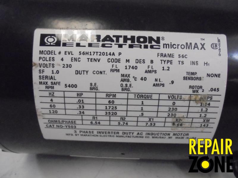 Marathon 1/3 HP 1800 RPM 56C FR