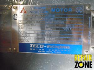 Westinghouse 150 HP 1800 RPM 445T FR