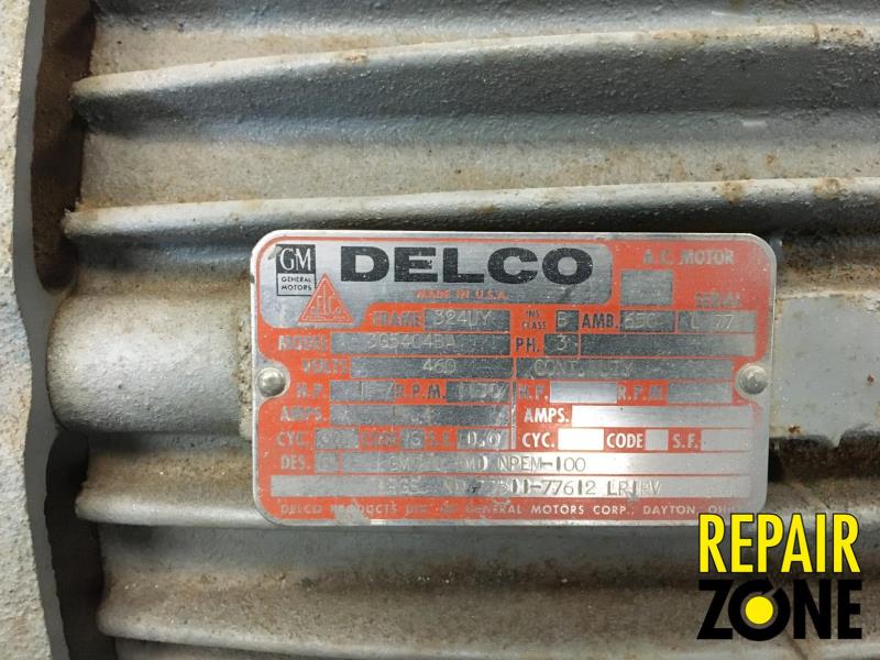 Delco 15 HP 1200 RPM 324UY FR