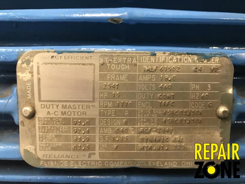 Reliance 15 HP 1800 RPM 254T FR-A