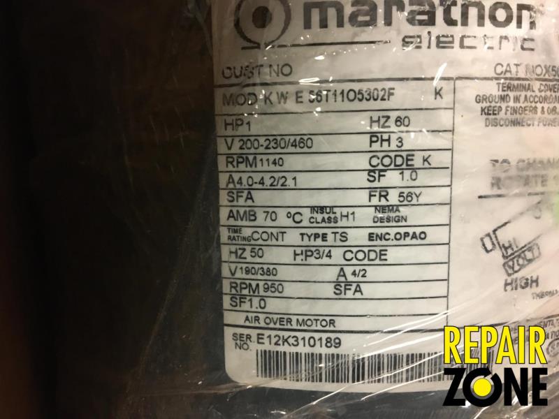 Marathon 1 HP 1200 RPM 56Y FR