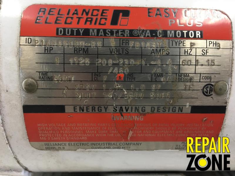 Reliance 1 HP 1800 RPM 143T FR Reliance