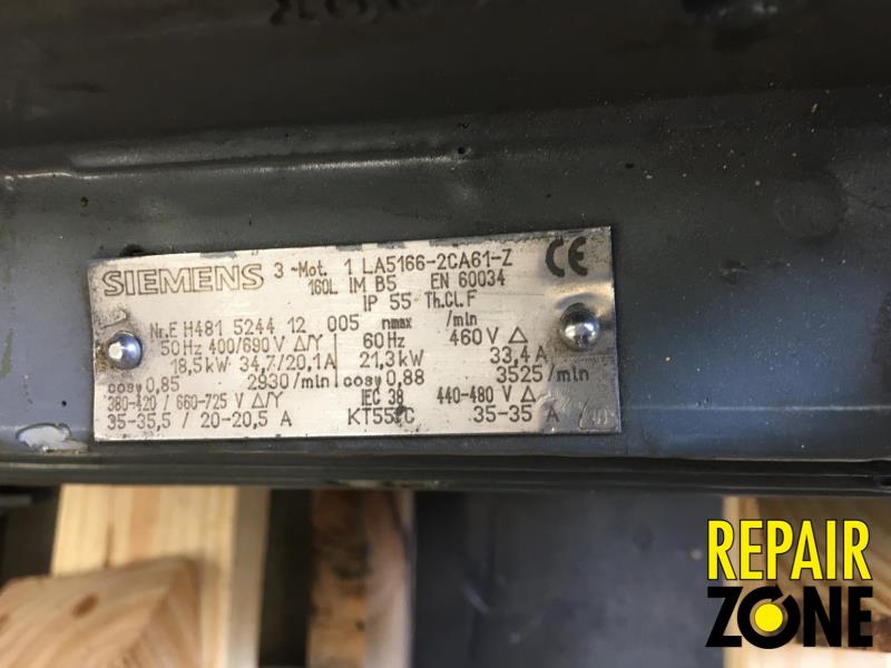 Siemens 21.3KW 3600 RPM 160L FR