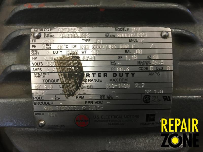 US 2 HP 1800 RPM 213C FR