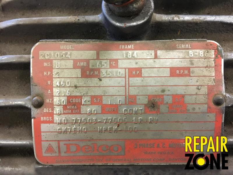 Baldor 2 HP 3600 RPM 184 FR