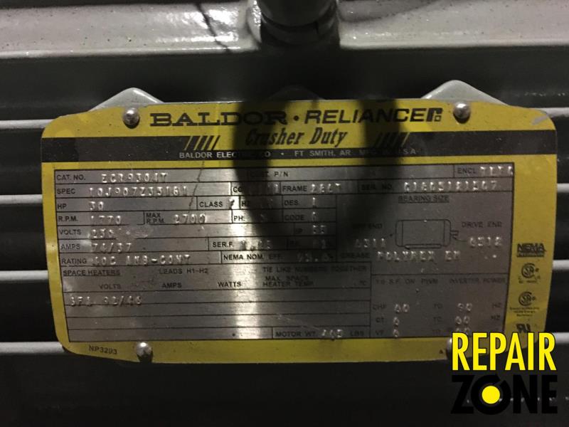 Baldor 30 HP 1800 RPM 286T FR