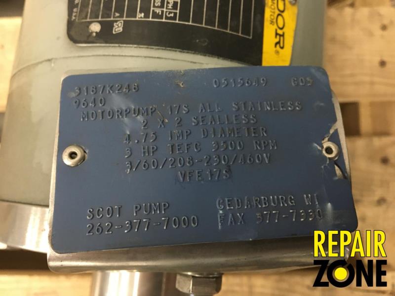 GRAYMILL 3 HP 3600 RPM 145TCZ