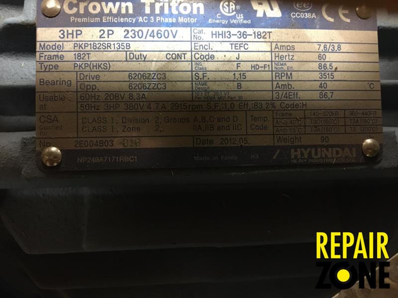 Hyundai 3 HP 3600 RPM 182T FR-A