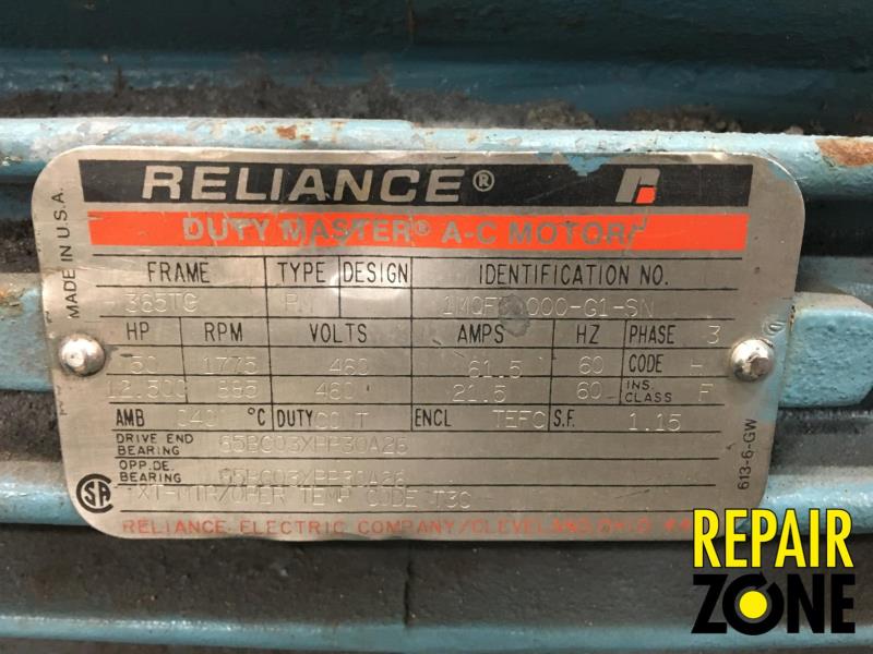 Reliance 50 HP 1800 RPM 365TC FR