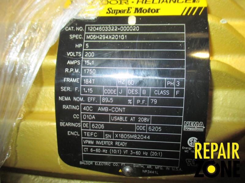 Baldor 5 HP 1800 RPM 184T FR-A