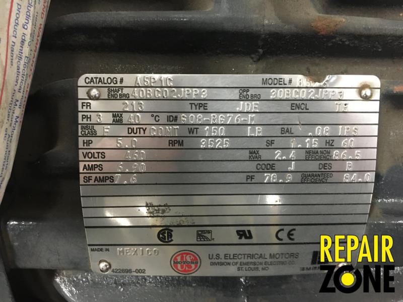 US 5 HP 3600 RPM 213 FR