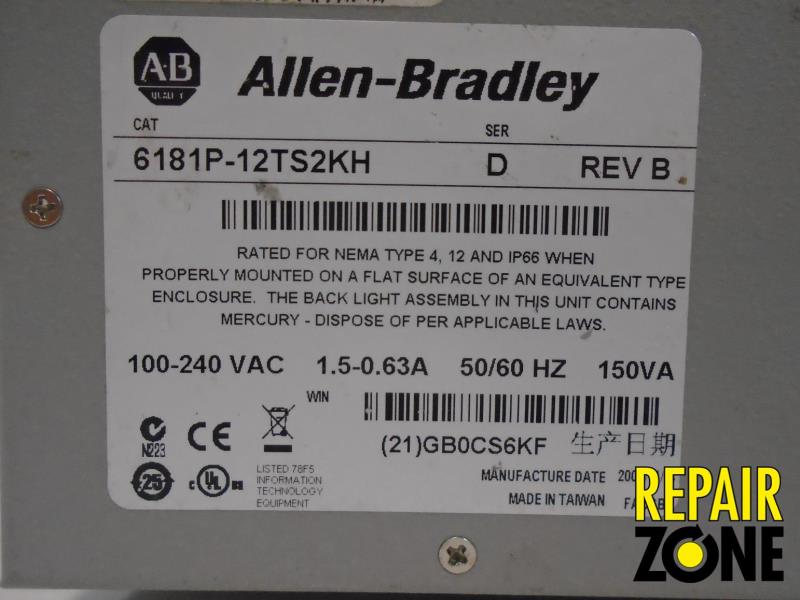Allen Bradley 6181P-12TS2KH