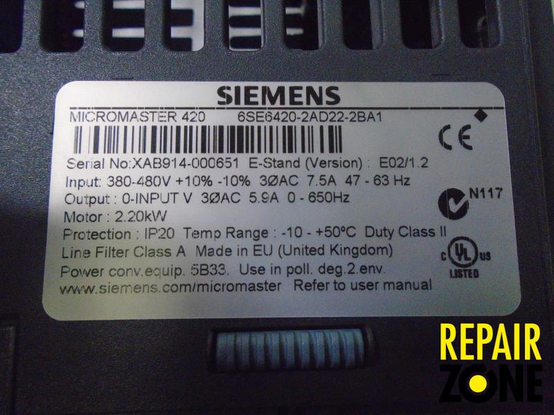 Siemens 6SE6420-2AD22-2BA1
