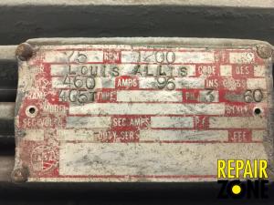 Louis Allis 75 HP 1200 RPM 405T FR