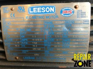 Leeson 7.5 HP 1800 RPM 132S FR