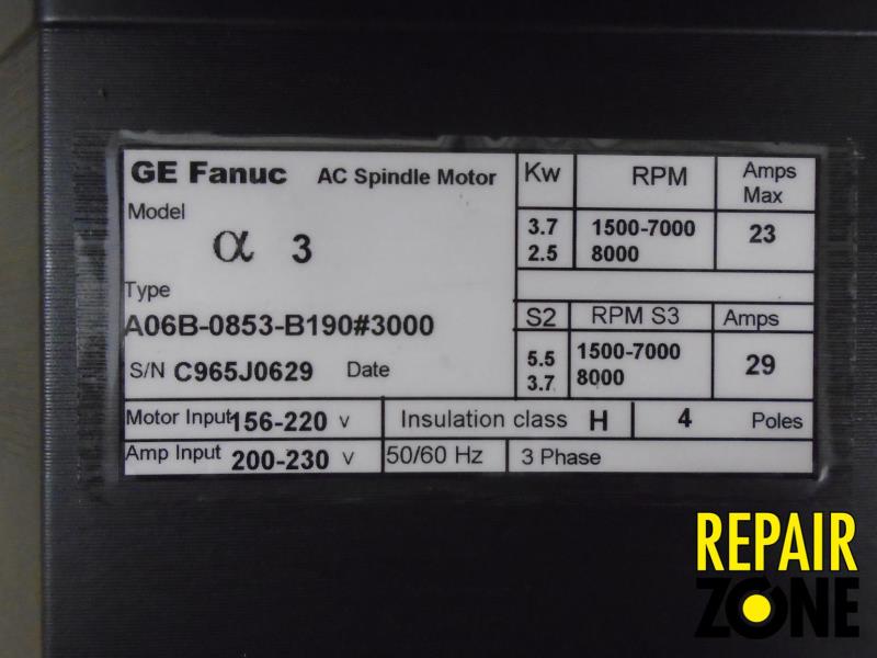 Fanuc A06B-0853-B190
