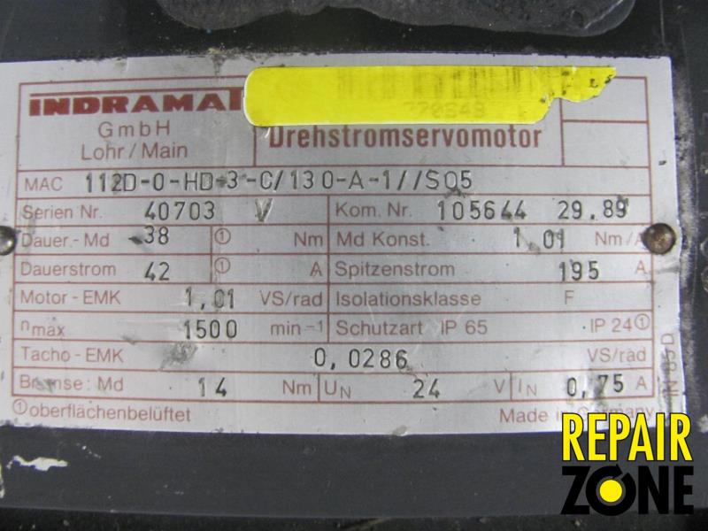 Indramat MAC112D-0-HD-3-C/130-A-1//S05