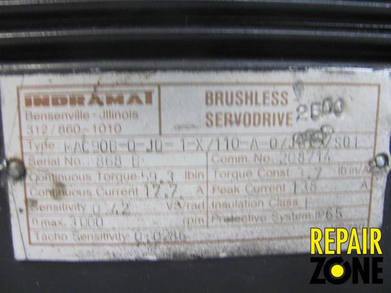 Indramat MAC90B-0-JD-1-X/110-A-0/J2500/S01
