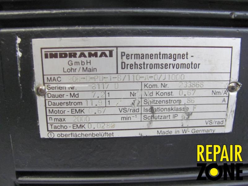 Indramat MAC90B-0-PD-1-B/110-A-0/J1000