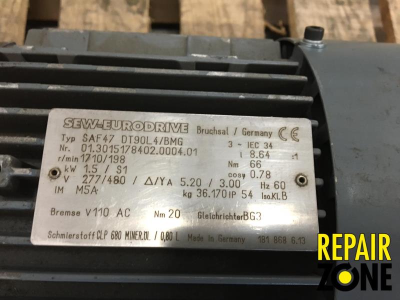 Sew Eurodrive SAF47-DT90L4/BMG